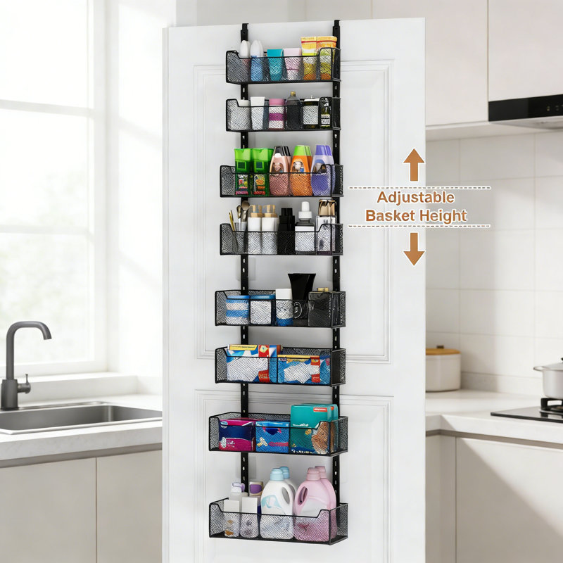 Over-the-Door Spice Rack, White