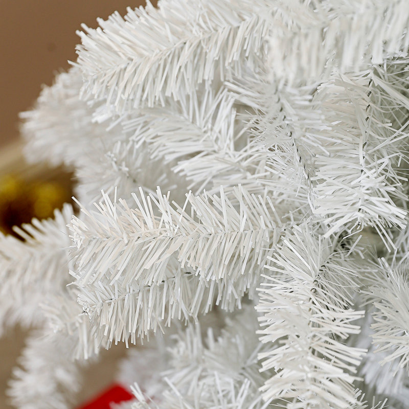 Arbre de Noël artificiel de 6 pi de hauteur, arbre de Noël non éclairé avec 1000 pointes de branches, ouverture automatique, base en acier, décoration des Fêtes pour le bureau personnel
