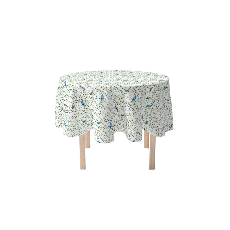 Sheelagh Round Floral Cotton Twill Tablecloth