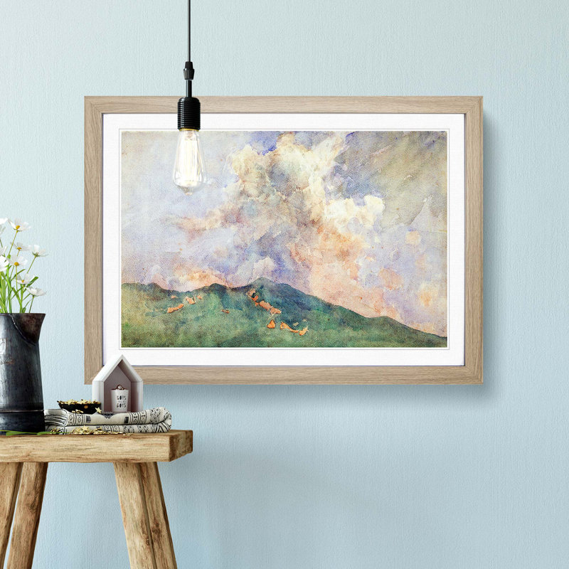 Cloud by Asai Chu - Picture Frame Painting Print, 27cm H x 36cm W x 2cm D, Oak Framed