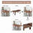 Extendable Rectangular Dining Table with 2 Drop Leaves – Walnut Finish