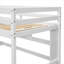 Lit mezzanine simple avec bureau et tablettes, barrière de sécurité et échelle-106847983