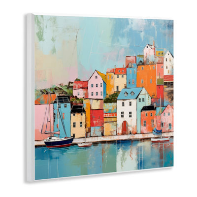 «Seaside voisin», peinture sur bois par Irena Orlov