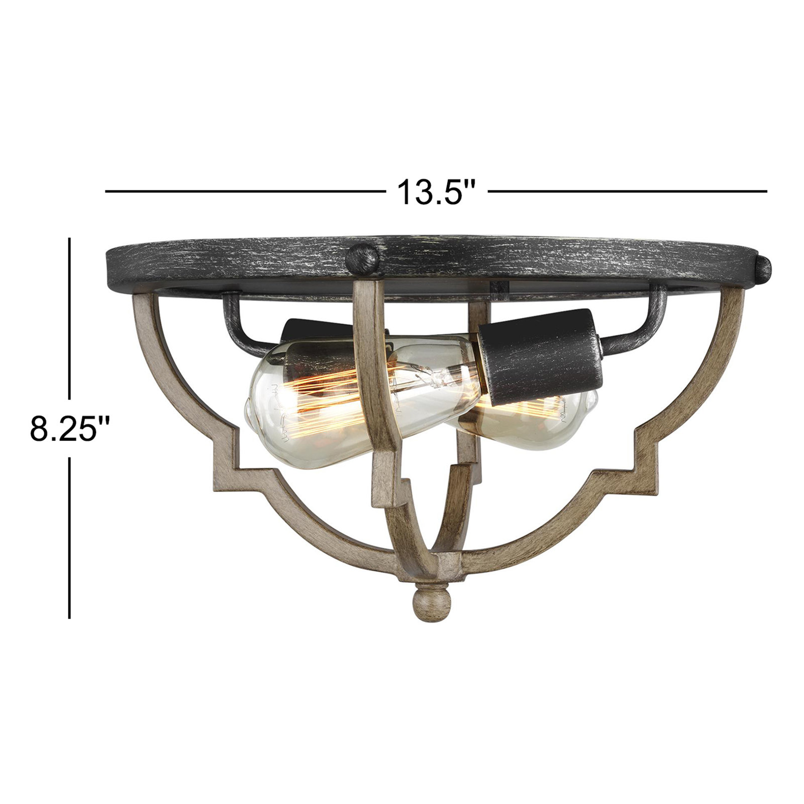 2-Light Flush Mount