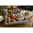 Wicker Display Tray Basket with Checked Lining-1781744844