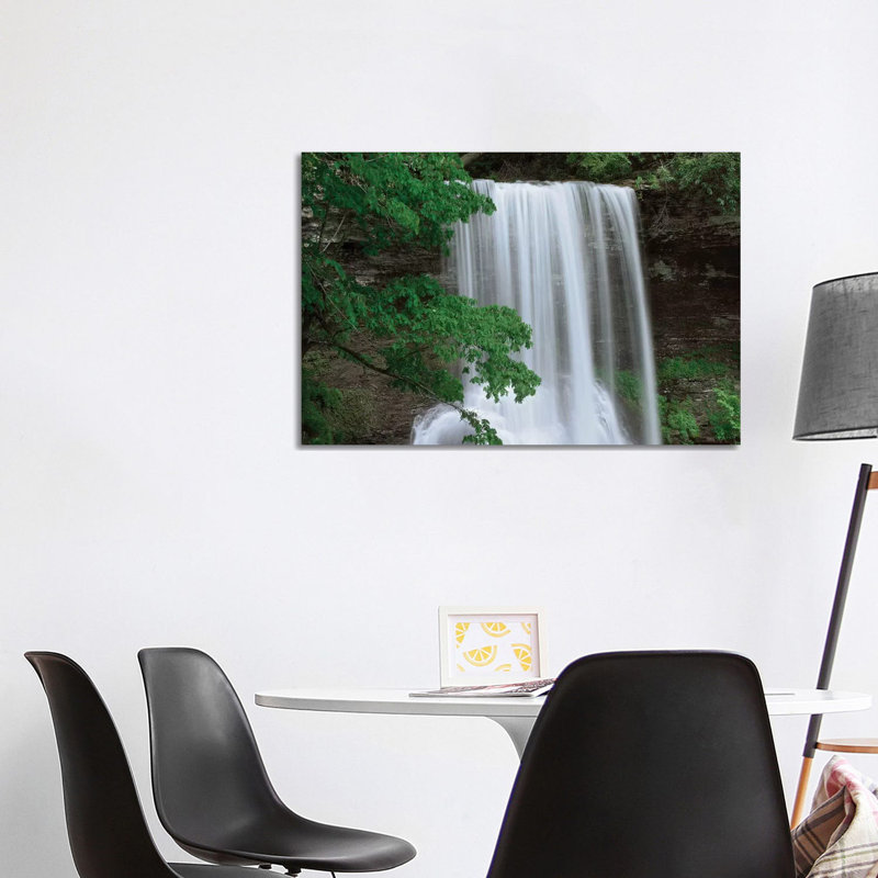 Cascading Waterfall In Jefferson National Forest, Virginia by Tim Fitzharris - Wrapped Canvas Print