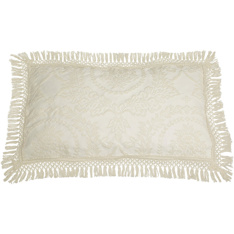 Cotton Blend Pillow Sham, King, Ivory