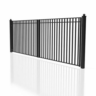 Steel Dual Swing Driveway Gate - MADRID Style