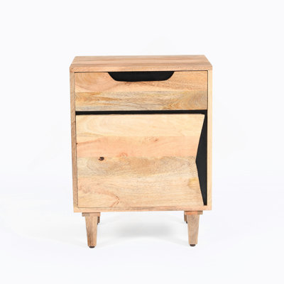 Natural Wood Nightstand