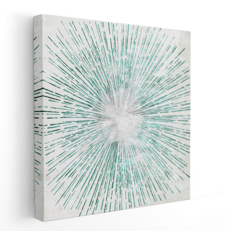 Emerald Burst - reproduction d'art sur toile, H 12 po x l 12 po