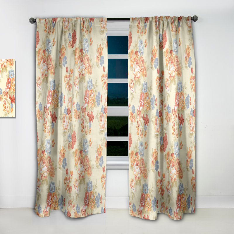 Rideau en lin / polyester Dockray, L 52 po x L 108 po