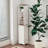 Tall Bathroom Storage Cabinet with Reversible Door, Freestanding Linen Tower with Open Shelves and Enclosed Cabinet, Narrow Floor Cabinet Organizer for Bathroom, Laundry Room or Small Spaces – White
