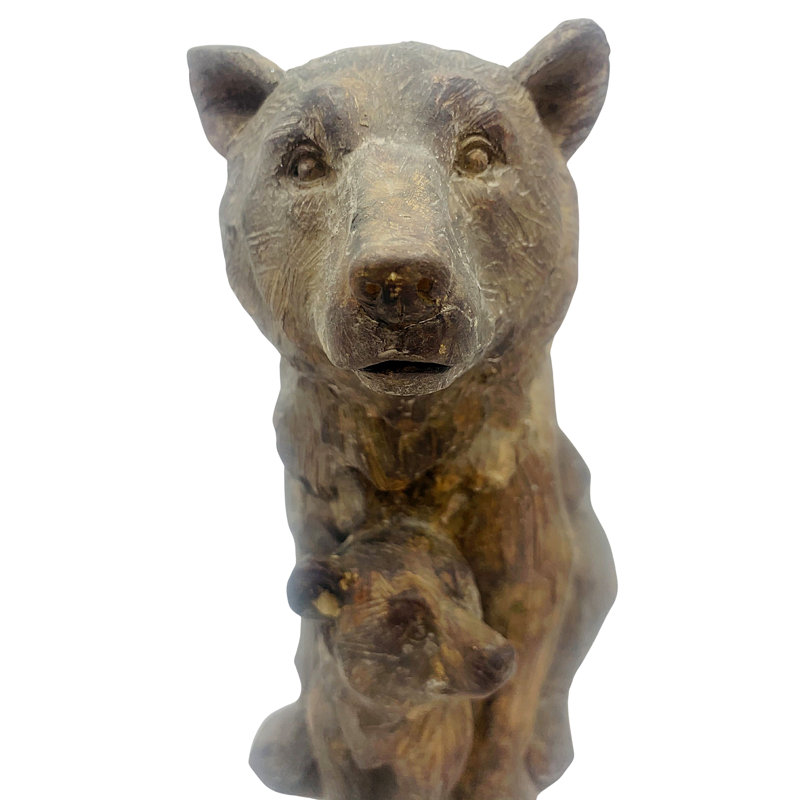 Ensemble de 2 statues mère et ours Sibyll