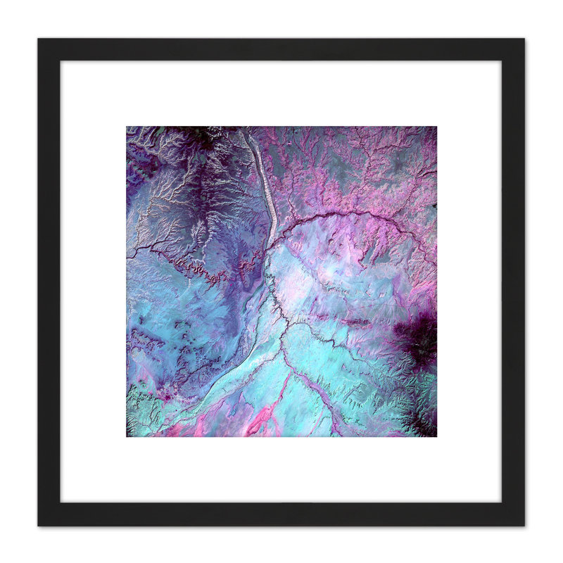 Abstract Purple Blue Ripples Veins - Single Picture Frame Painting