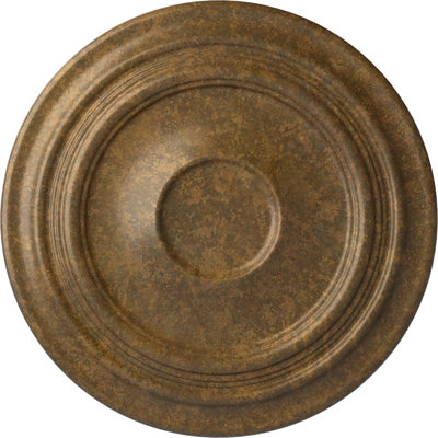 Endurathane Traditional Ceiling Medallion, 24 3/8"OD x 1 1/2"P (Fits Canopies up to 5 1/2"), Hand-Painted Rubbed Bronze Finish