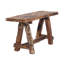Banc de jardin en bois avec gravure rétro, brun cappuccino