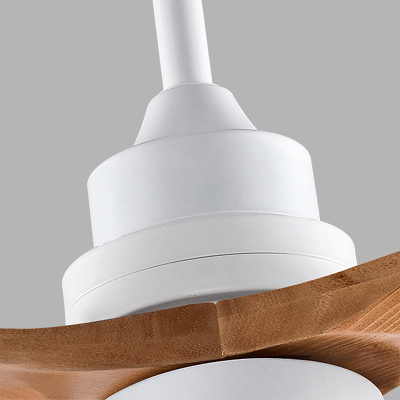 Hot Sales 72 Inch Modern Ceiling Fan With 3 Color Dimmable 3 Solide Wood Blades Remote Control Reversible DC Motor With Led Light