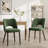  Modern Velvet Upholstered Dining Chair Side Chair with Wooden Legs-754475153