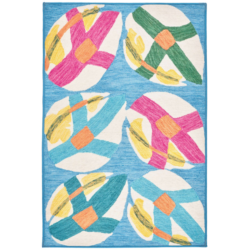 Tapis lavable imprimé à la machine Lily Pad Kit Kemp x Annie Selke, Rectangulaire 3 pi x 5 pi