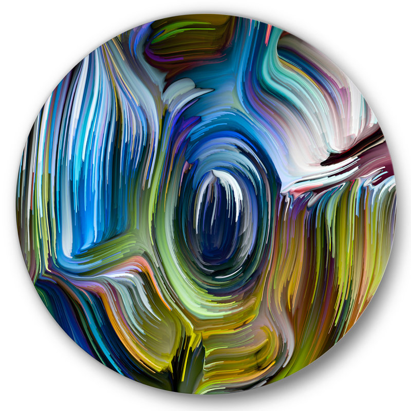 Fusion de couleurs - art mural moderne en métal, H 29 po x l 29 po x P 1 po