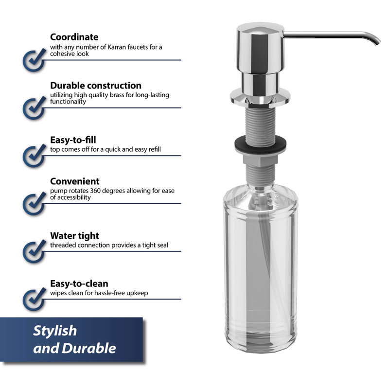 Karran Soap/Lotion Dispenser, Chrome