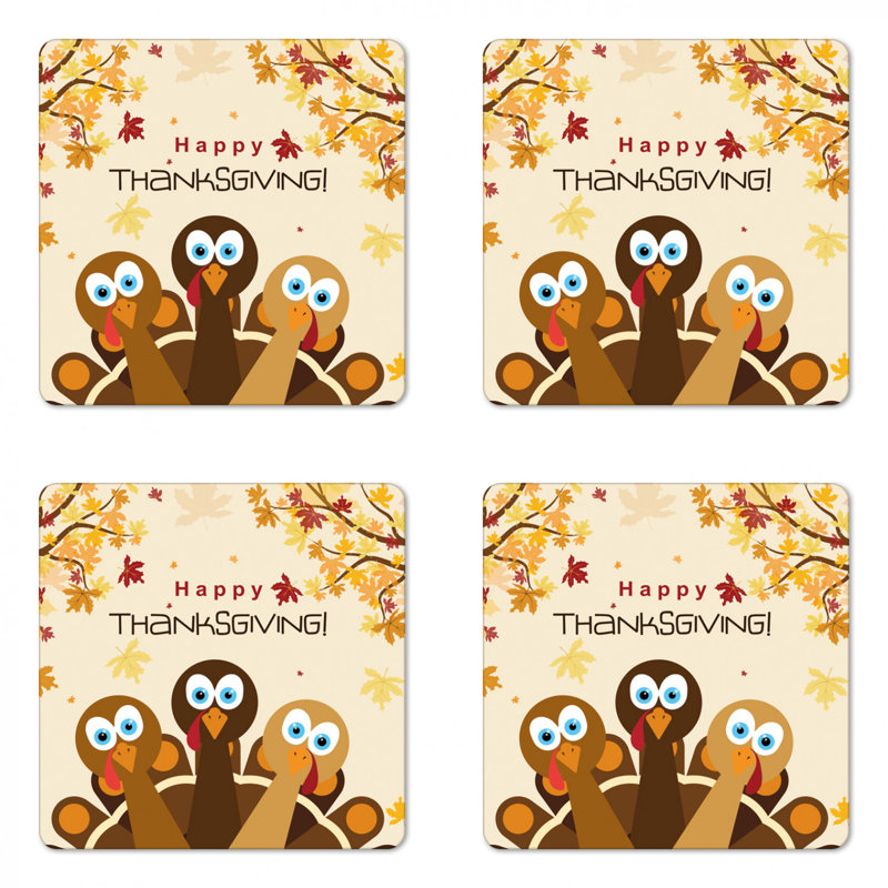 Square 4 Piece Coaster Set