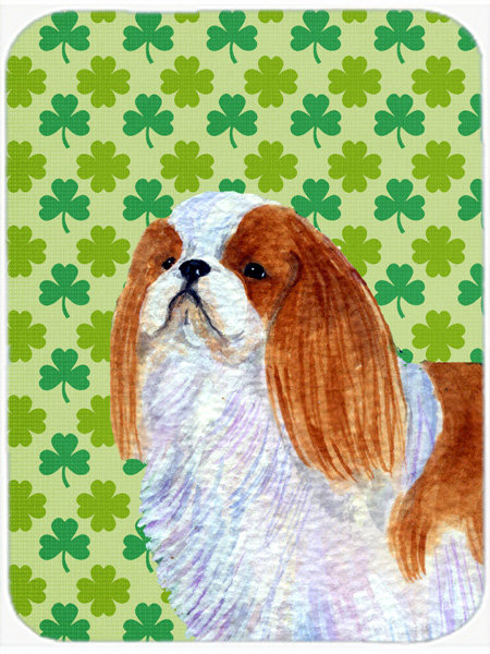 Planche à découper en verre st. patrick caroline the trésors english épagneul st. patrick Shamrock Lucky Irish