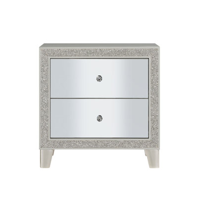 Table de chevet à finition miroir Sliverfluff