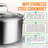 NutriChef 5 Quarts Non-Stick Stainless Steel Stock Pot