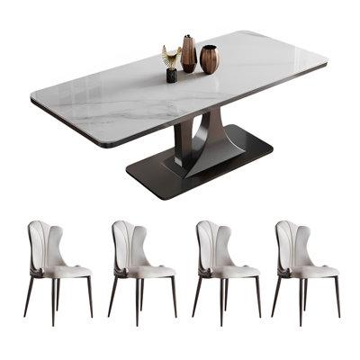 Ensemble de table de salle à manger rectangulaire et chaises
