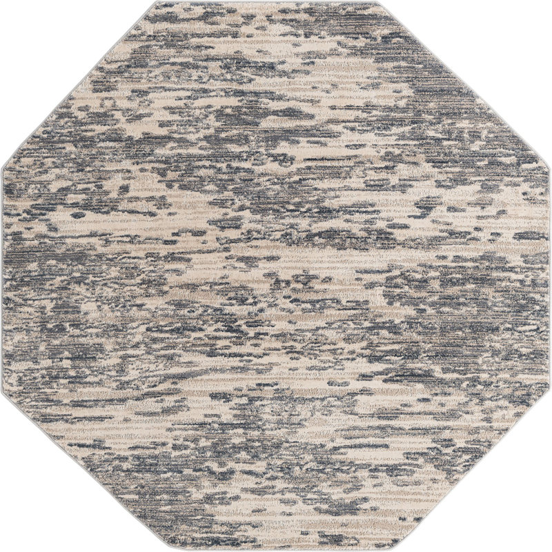 Tapis contemporain Araceli couleur chameau / gris, Tapis de couloir 2 pi x 6 pi