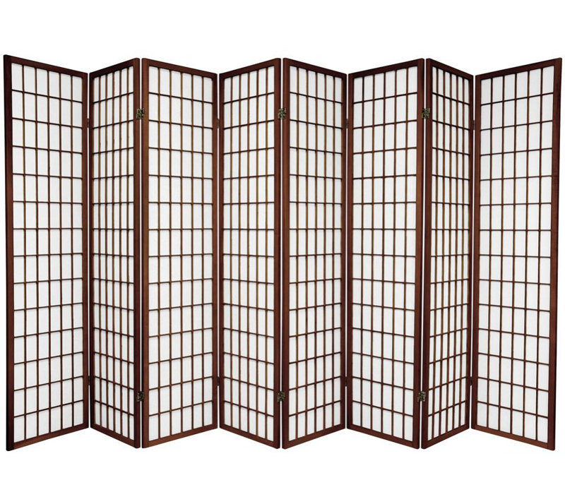 Paravent Shoji pliable Alex 70'' H, Noyer, 8