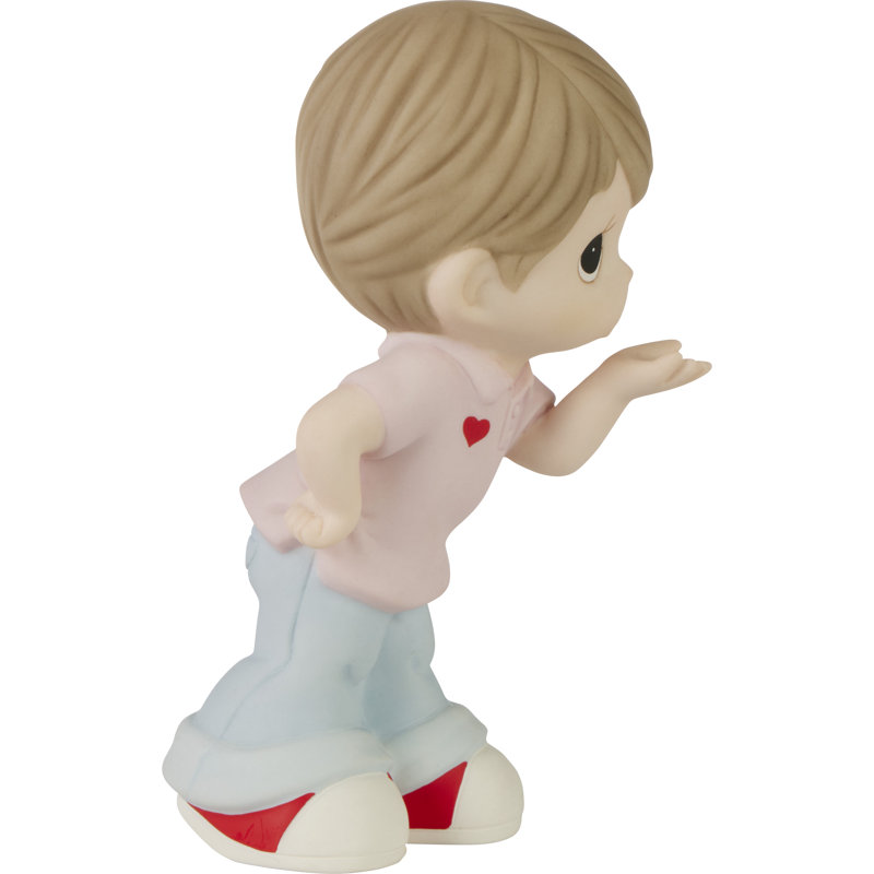 Hand-Painted Bisque Porcelain Valentine's Day Boy Figurine