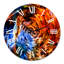 Voyage à l'intérieur du monde, spirale orange abstraite - horloge murale moderne-60281936