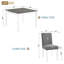 Ensemble de salle à manger 5 pièces en bois avec 4 chaises rembourrées, 4 sièges pour la cuisine et la salle à manger-129768459-129768462-129768464-129768465