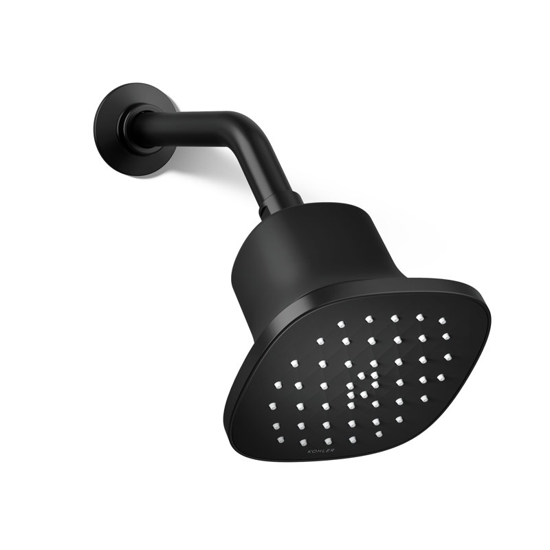 Pomme de douche filtrée à fonction unique Cinq, 1,75 gal / min, Noir mat