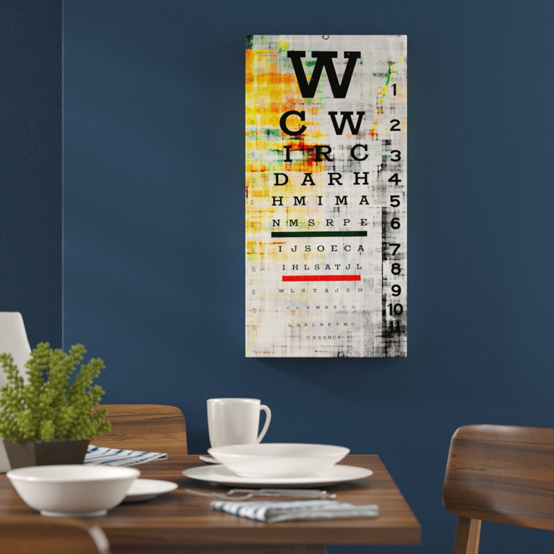 Eye Chart Framed Artistic Print by Parvez Taj - Wrapped Canvas Print, 45cm H x 91cm W