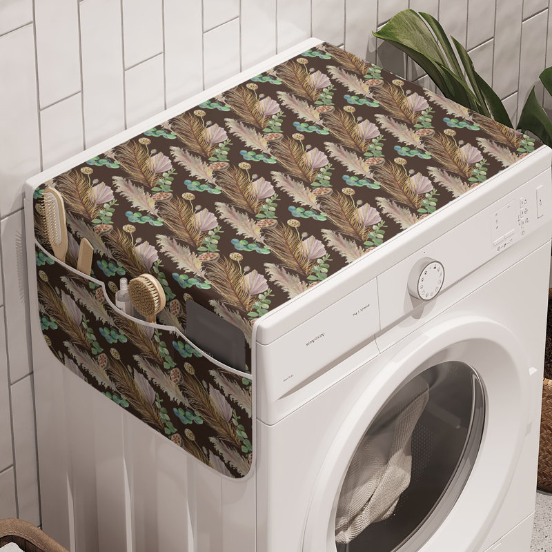 Machine à laver East Urban Home Jungle Boho - paquet de 2 - kaki foncé 47 po x 18,5 po