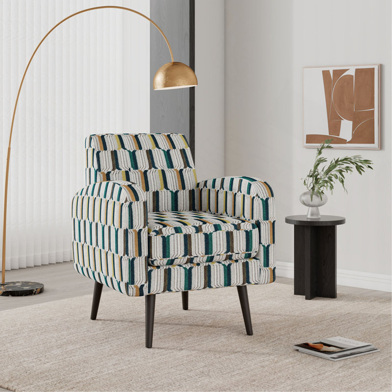 Chaise avec accoudoirs Darien, Jaune