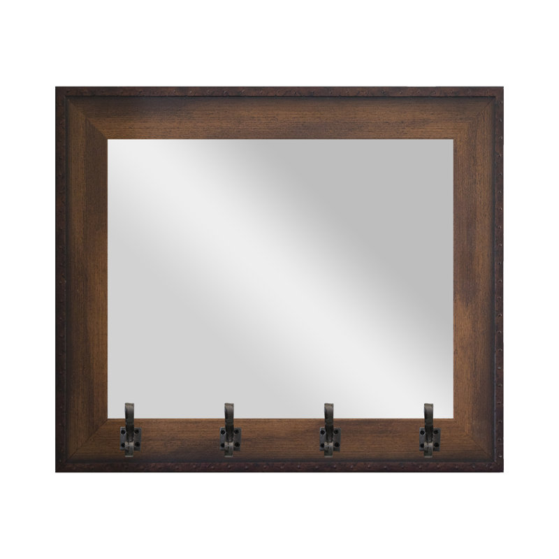 Miroir mural en bois rectangulaire