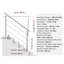 149.9 cm Handrails for Outdoor Steps 3 Crossbars Staircase for Porch Deck