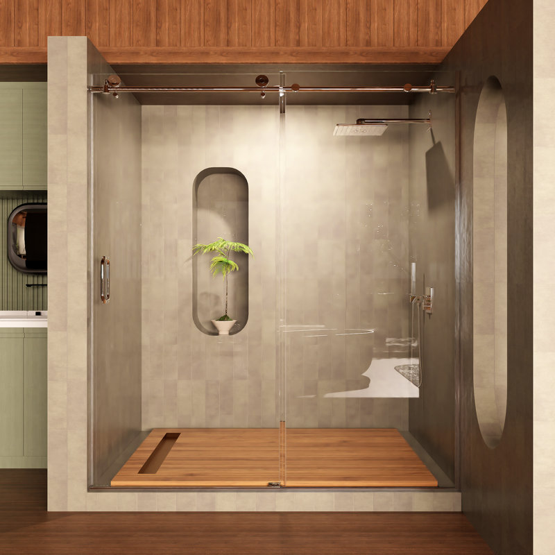 Porte de douche coulissante sans cadre 58-60 po X P 76 po H
