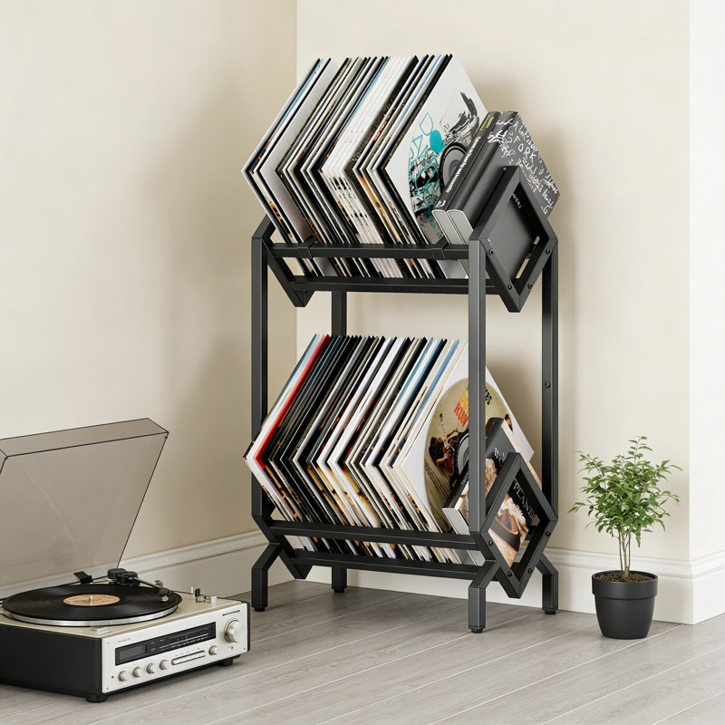 Support de rangement pour disques vinyles et présentoir en vinyle