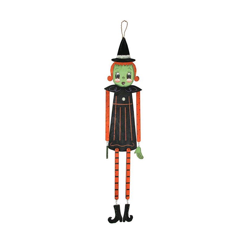 Décoration de porte de sorcière en bois de citrouille d'Halloween par Johanna Parker