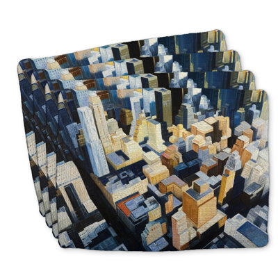 Ensemble de 4 napperons en polyester tressé | Empire Empire Home Decor