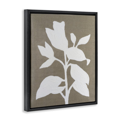 Minimal Frosted Florals Floating Frame, design by Vanna Lam