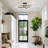 4 - Light Black And Gold Sputnik Linear Semi Flush Mount