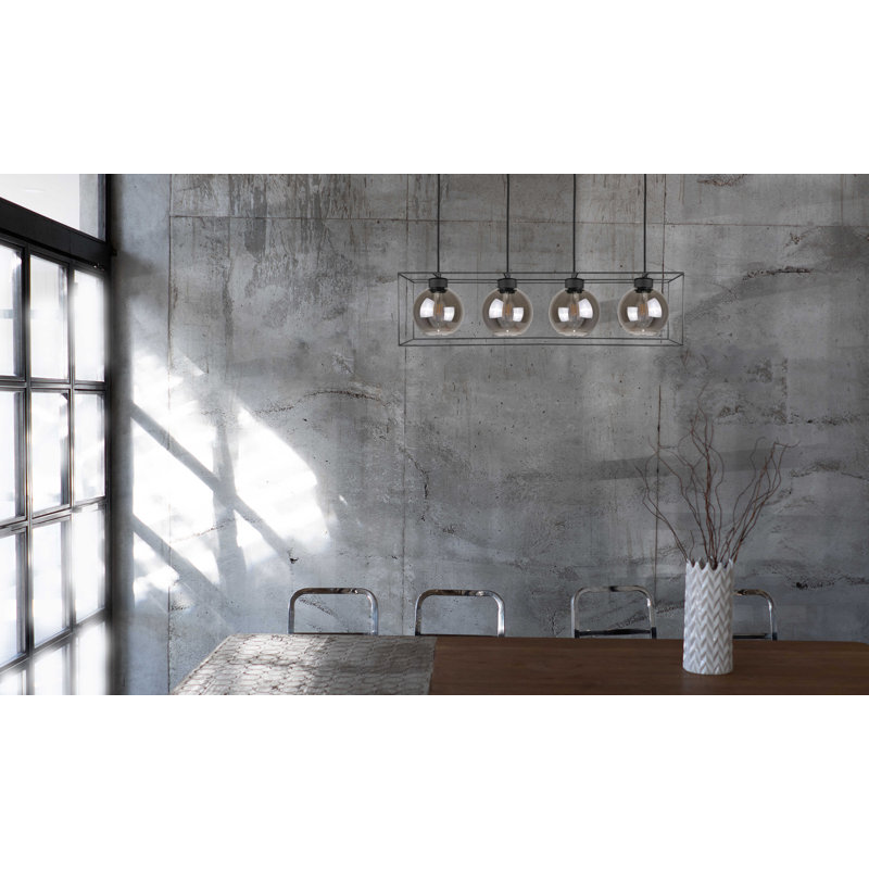Aleissa 4 - Light Black Square/Rectangle Pendant