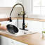 Robinet de cuisine automatique à mains intelligentes - sans contact avec tirette, noir et or, design contemporain, acier inoxydable, évier en céramique Smart, + contemporain, remplisseur