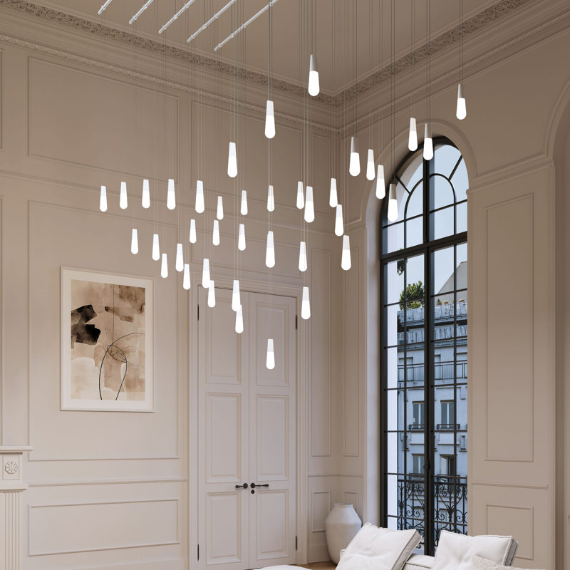 Suspenders® 40 - Light LED Chandelier, Satin White